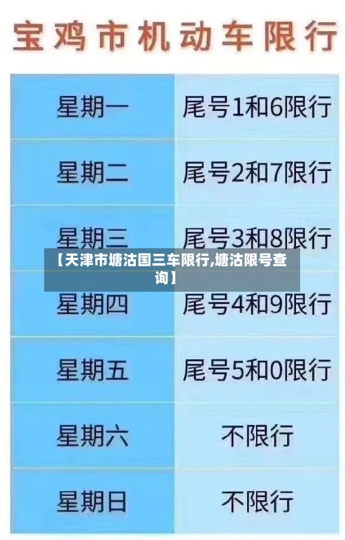 【天津市塘沽国三车限行,塘沽限号查询】-第2张图片